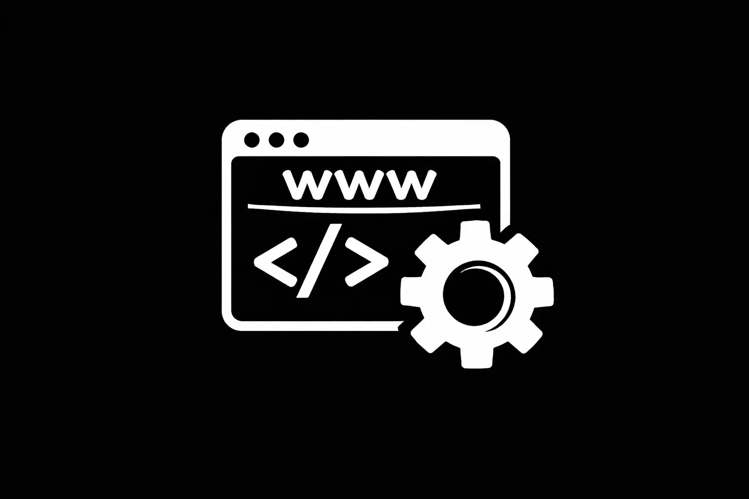 Best Digital Marketing Specialist In Alappuzha, Web development icon showing a browser window with code symbols and settings gear.